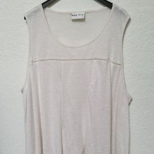 Ava & Viv Cream Sleeveless Tunic